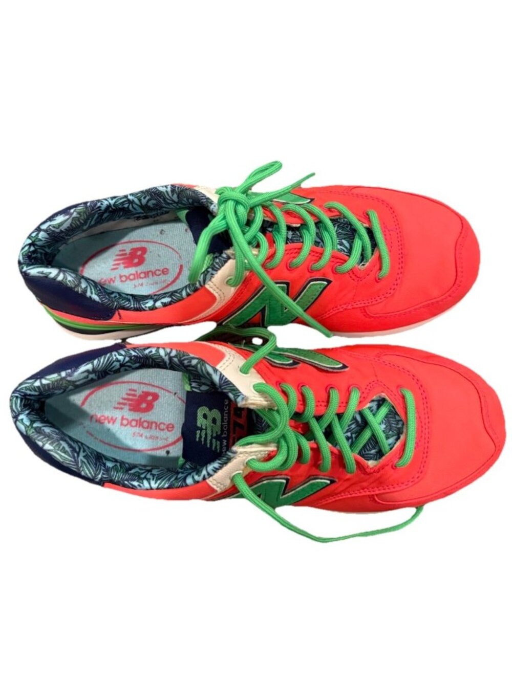 New Balance Size 8 574 Luau Women’s Neon Athletic Shoes Sneakers *RT - Picture 9 of 10